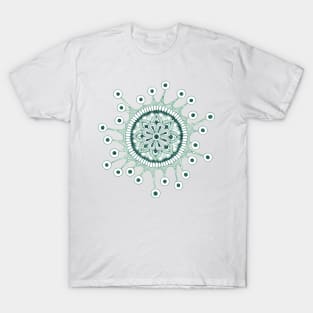 Virus Mandala (teal) T-Shirt